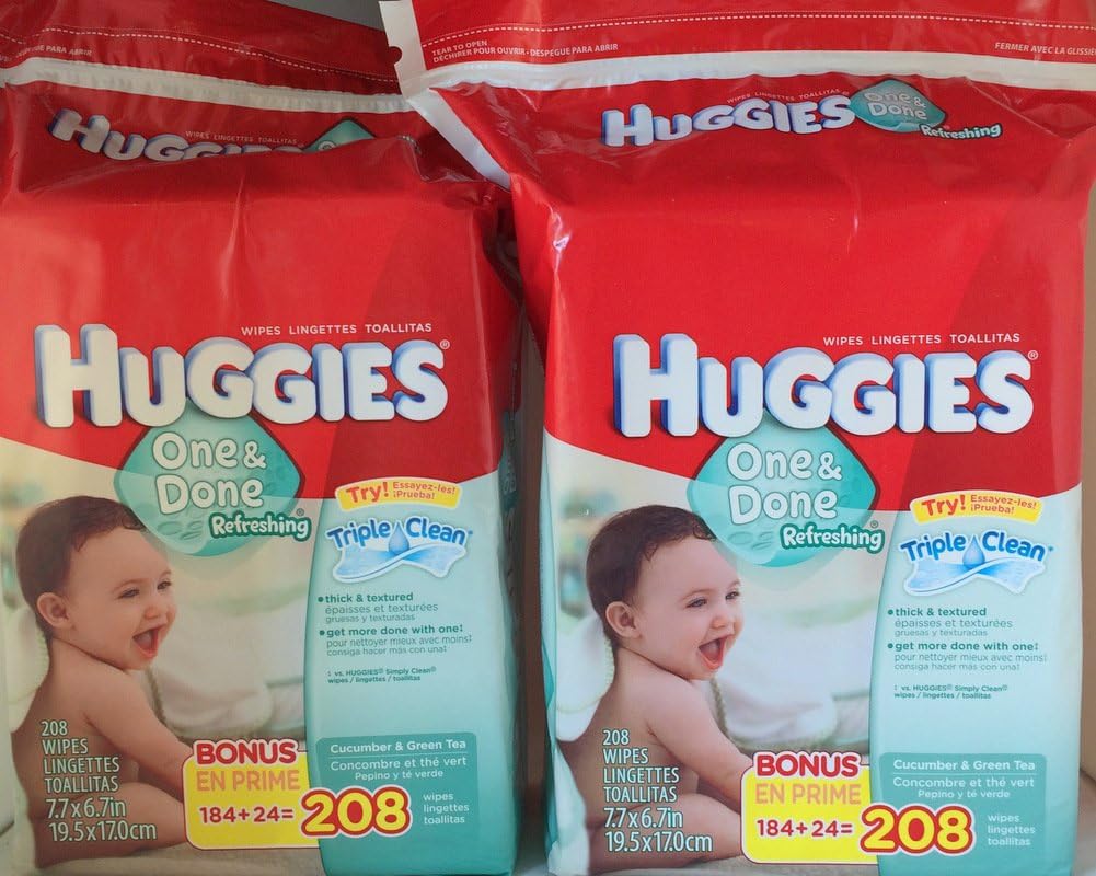 huggies one and done wipes cucumber and green tea