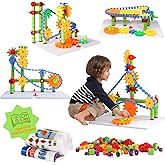 ZOZOPLAY STEM Learning Toy – 170 PCS Creative Engineering Gears & Construction Building Blocks, Kids Gears Toy Educational Set for Boys and Girls Ages 6–8