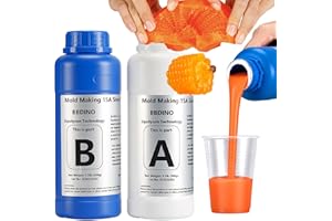 BBDINO Silicone Mold Making Kit, 15A Fast Cure Soft Mold Making Silicone Rubber 2.2 lb(35 Oz), Liquid Silicone for Mold Making, for Resin/Soap/Candle/Silicone Molds Casting