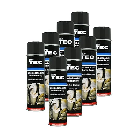 Kwasny 8 x 235 500 Auto-K Spray Tec Unterbodenschutz Bitumen Schwarz 500ml