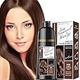 Joyful Young Natural Hair Dye Shampoo 3 IN 1, Hair Color for Gray Hair Coverage, Chestnut Brown Hair Coloring Shampoo for Women, Color Shampoo Beard Dye for Men, Vegan Ammonia Free (Chestnut)