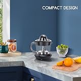 Aigostar Electric Citrus Juicer 700ml Bowl 2 Cones Two Way Rotation Black view 8