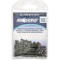 50x Single Fishing Crimp Sleeves Barrel Crimp Sleeves Copper Tube Connector