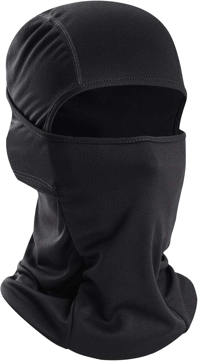 LUVNFUN Balaclava Face Mask UV Protection Sun Mask for Hot Weather Motorcycle Cycling Tactical Summer Balaclava Hood for Men Women (Black) at  Men’s Clothing store