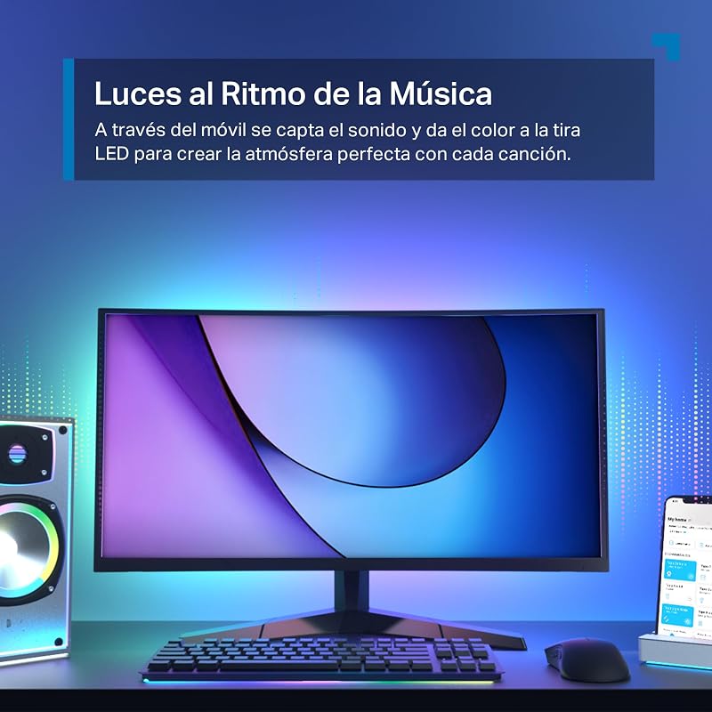 L920-5 - Tira LED Adhesiva Wi-Fi de 5M, RGB Multicolor, Control Remoto