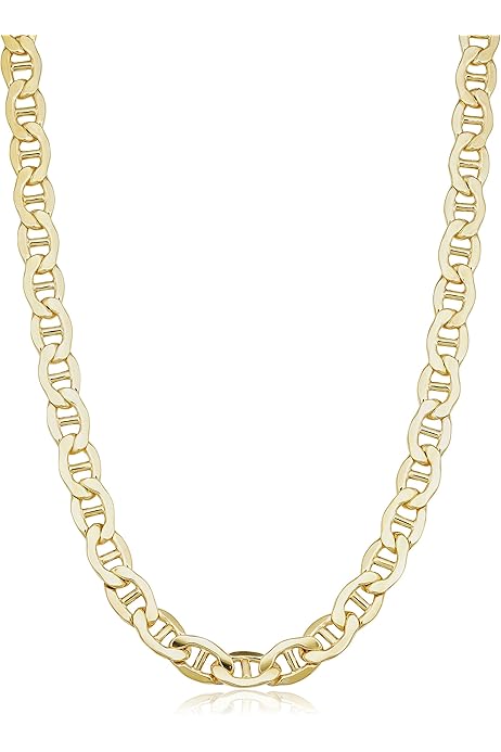 Amazon.com: Kooljewelry 14k Yellow Gold Graduated Cuban Link 