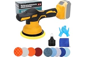 Cordless Car Buffer Polisher Compatible with Dewalt 20V Battery, 6 Inch Car Polishing Machine with Attachments, 6 Speeds Cord