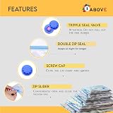 1ABOVE Jumbo Vacuum Storage Bags Pack of 6, Mould Moisture Proof, Double Zip view 4