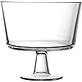 Royalty Art European Trifle Bowl with Pedestal - Luxurious Crystal-Clear Glass Dessert and Cake Stand, X-Quart - Made in Italy - Ideal for Displaying Pastries, Elegant for Weddings and Holidays