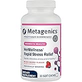 Metagenics HerWellness Rapid Stress Relief - Women's Stress Support Supplement* - with L-Theanine, Saffron, Lactium & Vitamin B6 - Supports Relaxation & Hormonal Balance* - 30 Soft Chews
