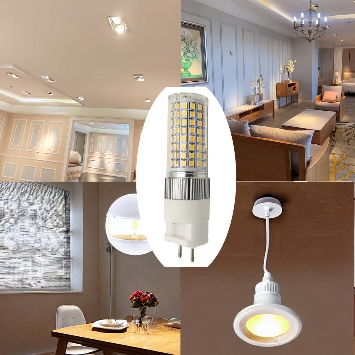 WELESHEI G12 Led 16w Ceramic Corn Light G12 Led Bulb 4000k Natural White Equivalent 200 Watt Incendescent Lamp Halogen Bulb 2 Pin Ceilling Downlight Shopping Mall Light (1 Pack)