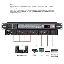 FMUSER 10-Outlet Power Sequencer Conditioner, 3000W