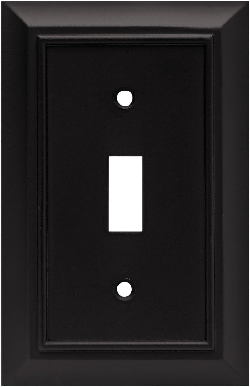 Franklin Brass Architectural (1-Pack) Decorative Light Switch Cover Wall Plate Matte Black 1-Gang Toggle Guards Electrical Outlet 64219