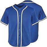 Ayoubaus Youth Blank Baseball Jersey, Shirts Kid's Short Sleeve Children's Sports Jersey