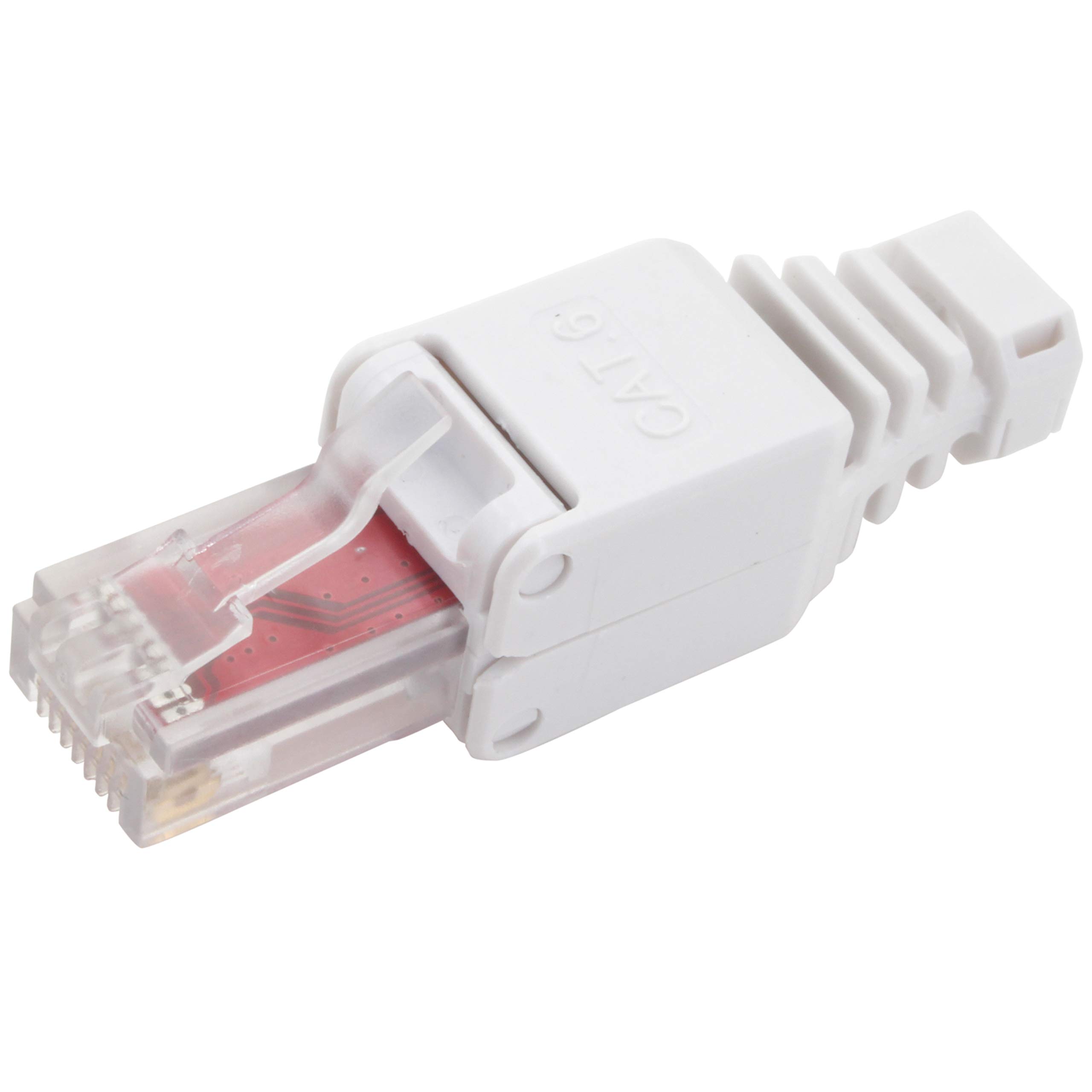 1aTTack.de Cat.6 tool-free plug can be field-assembled for flexible and rigid inner conductors AWG 23-26 network cable installation cable 1 piece