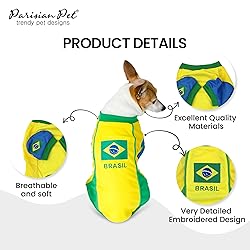 Parisian Pet Dog Jersey – Embroidered Brasil Mesh