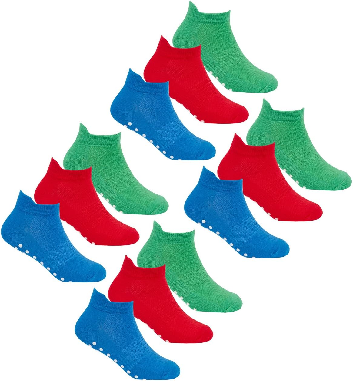 RedTag Active Boys Socks Non Slip Sole Grip Sport Trainer