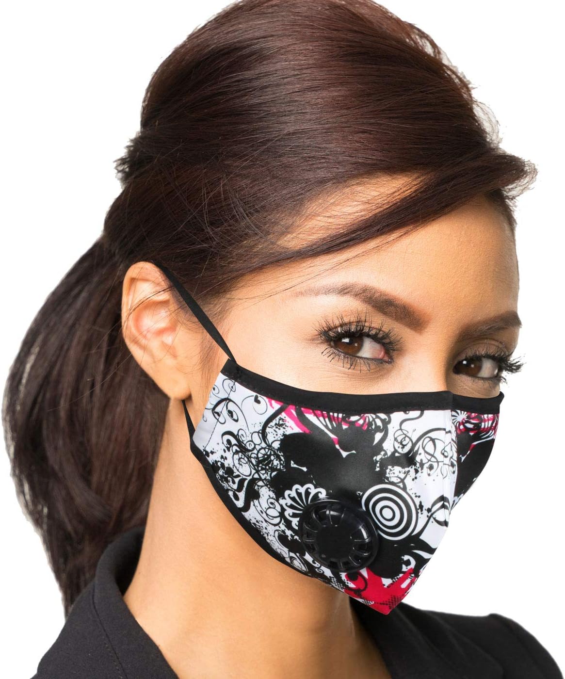 Face Dust Mask Caribbean Jamaica Flag Rasta Reggae Anti Pollution Breathable Respirator Universal Mask 10 N99 Filters Carbon Activated Filtration Cycling Running Women Men (Splash ink)