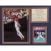 Ozzie Smith - Action 11" x 14" Unframed Matted Photo Collage by Legends Never Die, Inc.
