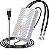 LuckWebs LED Driver 24V 800W Waterproof Power Supply AC 90-130V to DC 24V33.3A Switching Power Supply IP67 Low-Voltage Transformer Suitable for Outdoor LED Lighting Fixtures and Any 24V DC Equipment