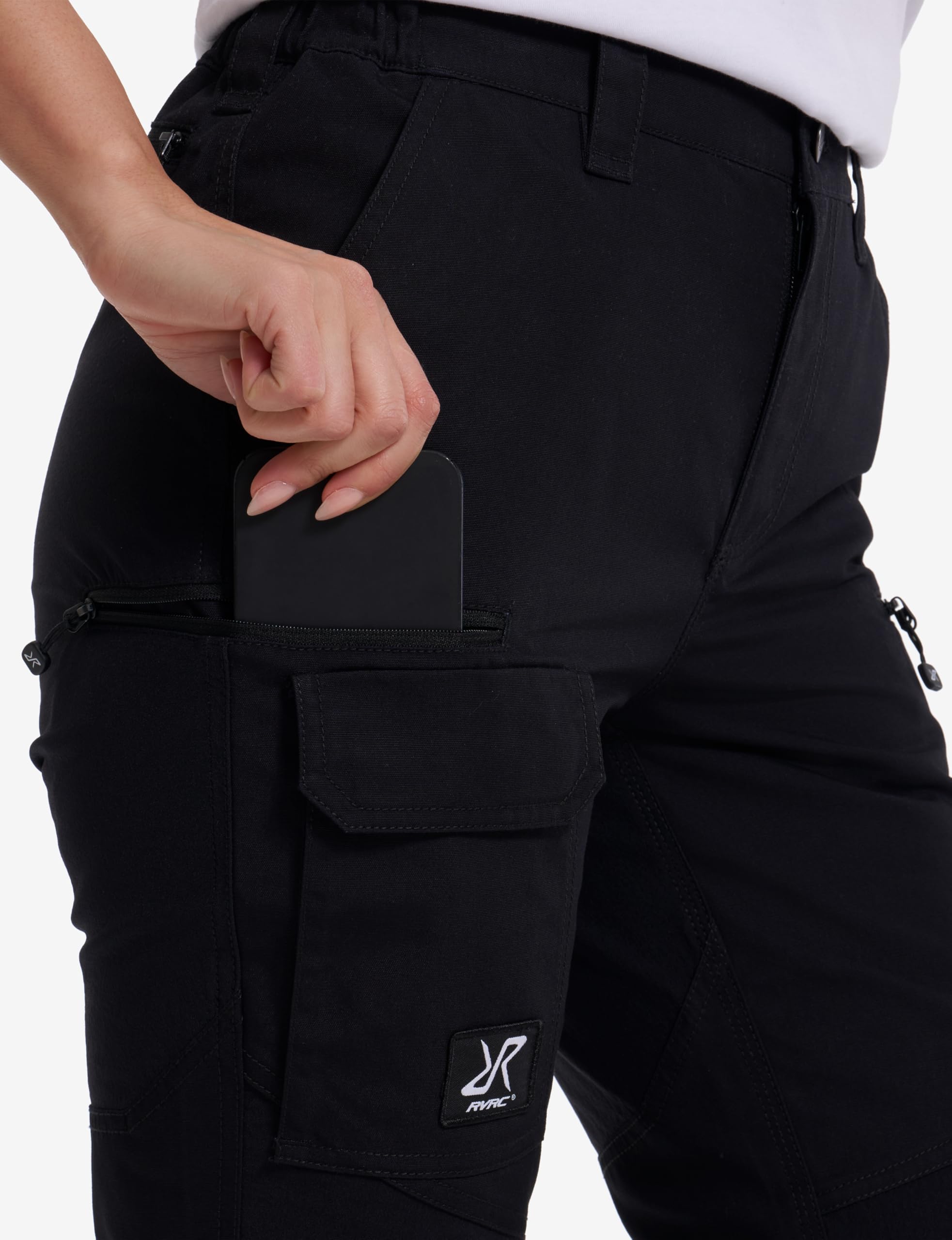 RevolutionRace Nordwand Outdoor Hose für Damen, Hose zum Wandern und für viele Outdoor-Aktivitäten. Robuste und langlebige Wanderhose, Trekkinghose und Arbeitshose für Damen, Jet Black, XL 2