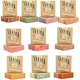 Varina Natural Fruity Variety Bar Soap - Gentle Cleansing for Sensitive Skin, Fruity - 10 Pack
