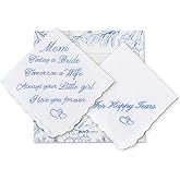 InnoBeta Mother of the Bride Gifts, Wedding Handkerchief, Something Blue Set of 2