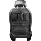 Jinpinzhi Car Seat Back Organizer with Compartment (Black) | Backseat Organizer with Multiple Pockets,Car Headrest Organizer fit for Front &amp; Back Seat,Universal Car Seat Hanging Pocket