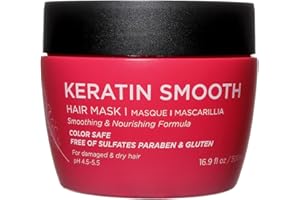 L LUSETA Luseta Keratin Smooth Hair Mask Hydrating & Nourishing for Dry Damaged Hair 16.9 oz