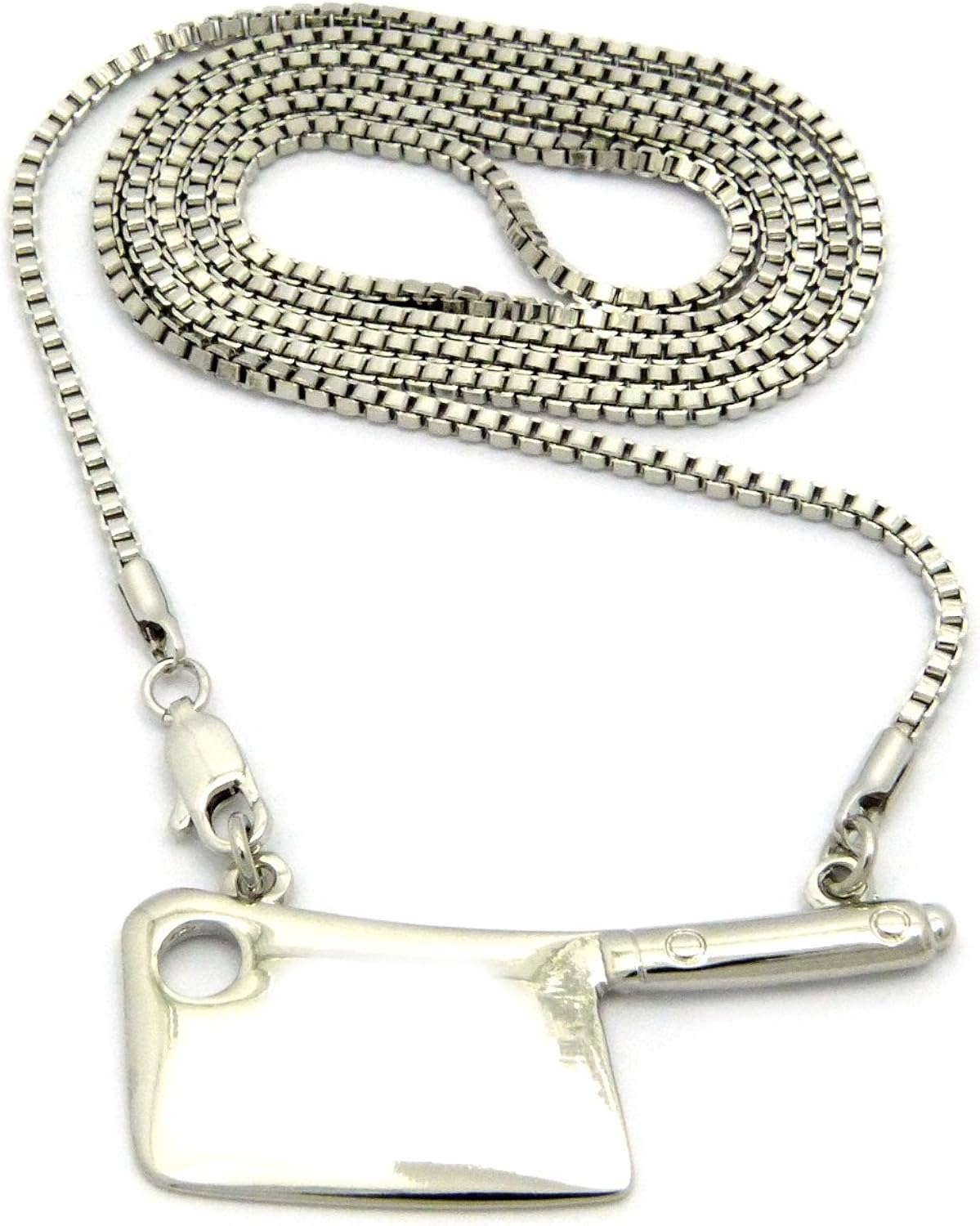 Silver hatchet man pendant Clearance