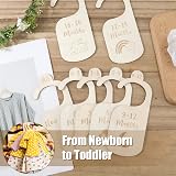 LUTER 7pcs Baby Closet Dividers, Wooden Nursery Organizer 0-24 Months view 6