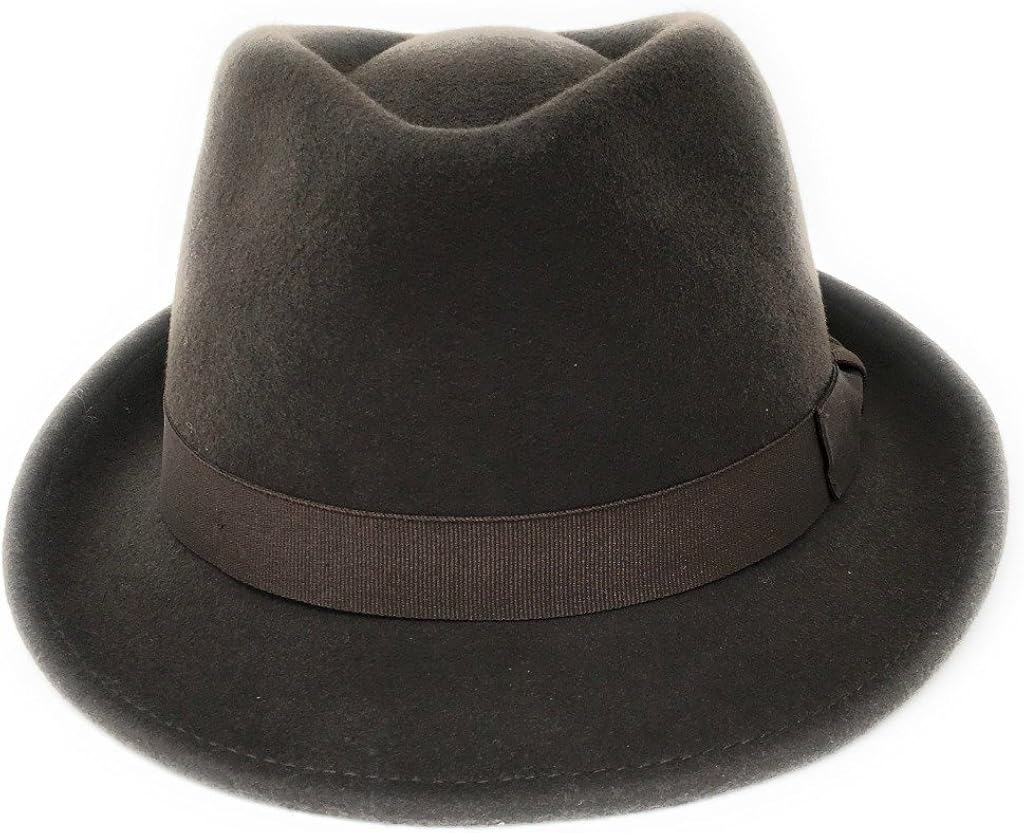 mens brown trilby hat