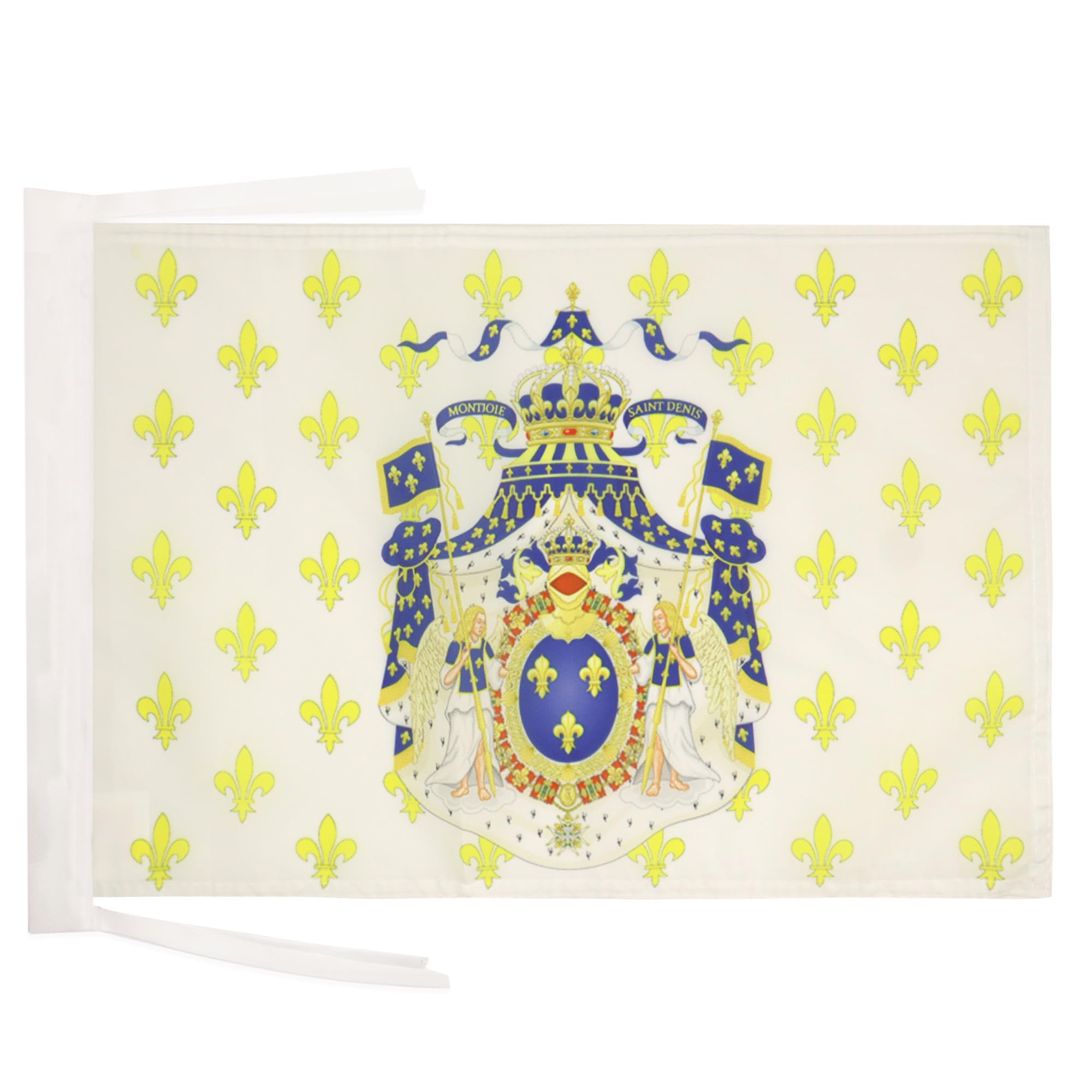 AZ FLAG - Kingdom of France Coat of arms Flag - 18'' x 12'' - 100% Polyester french royal Small Banner with Two Cords - Fade Resistant - Vivid Colors - 18x12 in - 45x30 Cm