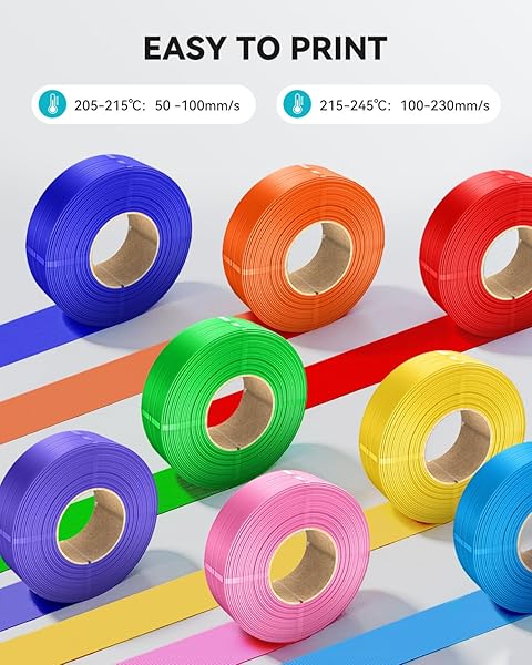 SUNLU 4KG PLA FILAMENT REFILL 1.75MM, 1000G PLA MATTE FILAMENT BUNDLE 4 PACKS, 3D PRINTER FILAMENT REFILL FOR REUSABLE SPOOLS, FIT FOR MOST BRAND SPOOL. 1KG/ROLL, BLACK+WHITE+RED+KLEIN BLUE