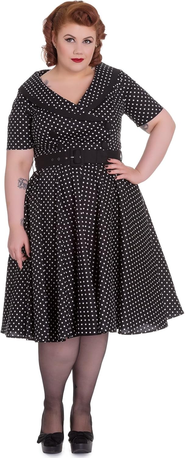60's style polka dot dress