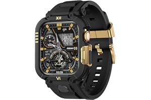 XYF Rugged Shockproof Sport Band for Men, Compatible with Apple Watch Ultra 3/2/1 (49mm) & Series 11 10 9 8 7 6 5 4 & SE 3/2/1 (46mm/45mm/44mm), with Protective Metal Bumper Case