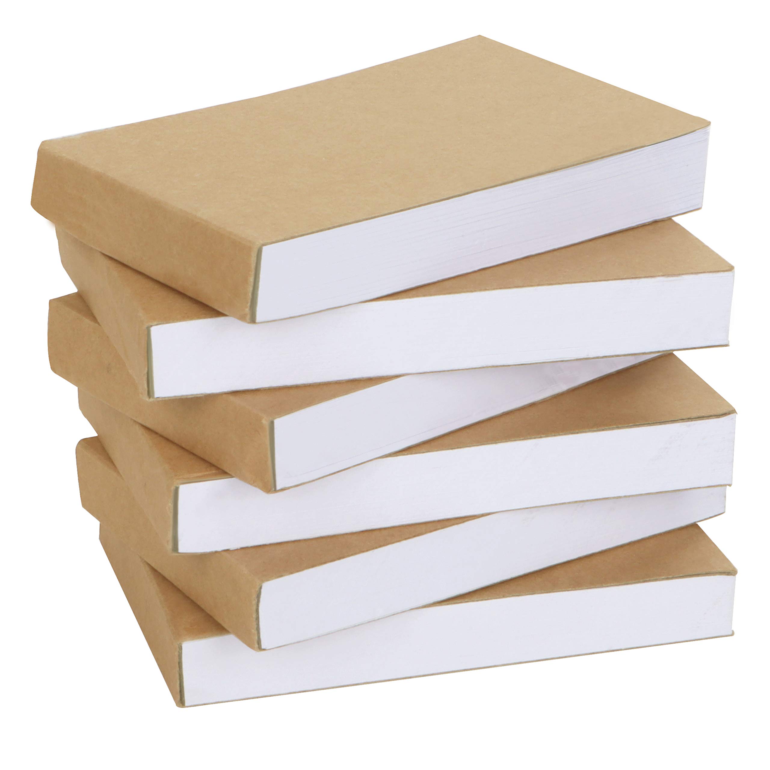 Belle Vous Kraft Flip Books (6 Pack) - Small Blank Books with 180 Pages/90 Sheets - No Bleed Small Sketchbook/Flipbook Kit for Kids Drawing, Sketching & Cartoon Animation Creation
