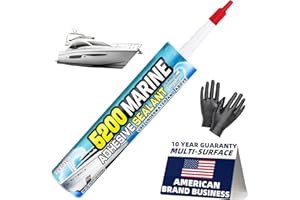TYLOVE [Crystal Clear] 5200 Marine Sealant Clear - UV-Resistant Waterproof Adhesive for Boats, Windows, Glass & Marine Applications Eco-Friendly, Low Odor (10.5 Oz Tube)