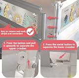 EAQ Toddlers Bed Rails 90cm Guard Bed Rail for Single Bed Adjustable Height view 2