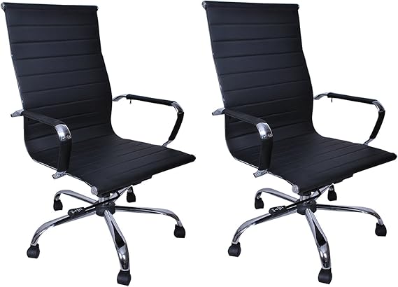 GOPLUS - Juego de 2 sillas de Escritorio para Ordenador (tapizadas