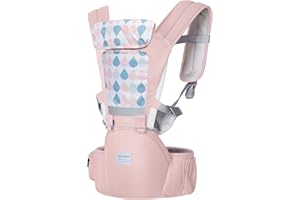 TALENBEEN Baby Carrier 6-in-1 Newborn to Toddler, Baby Carrier with Hip Seat Lumbar Support 7-41 lbs, Baby Soft Carrier for All Seasons & Positions, Adjustable Size for Shopping Hiking Travelling