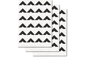 GOONAVI 15 Sheets 360 Pcs Acid-Free Photo Corners, Self-Adhesive Mounting for Wedding Scrapbook Supplies, DIY Photo Album, Journal, Guest Book, Memory Book (Black)