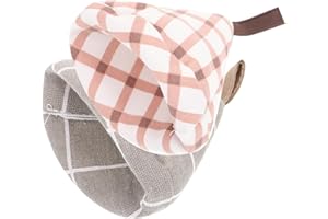 SUPVOX 2pcs Japanese Style Triangle Pot Lid Handle Covers, Thickened Heat-resistant Cotton Linen Gloves