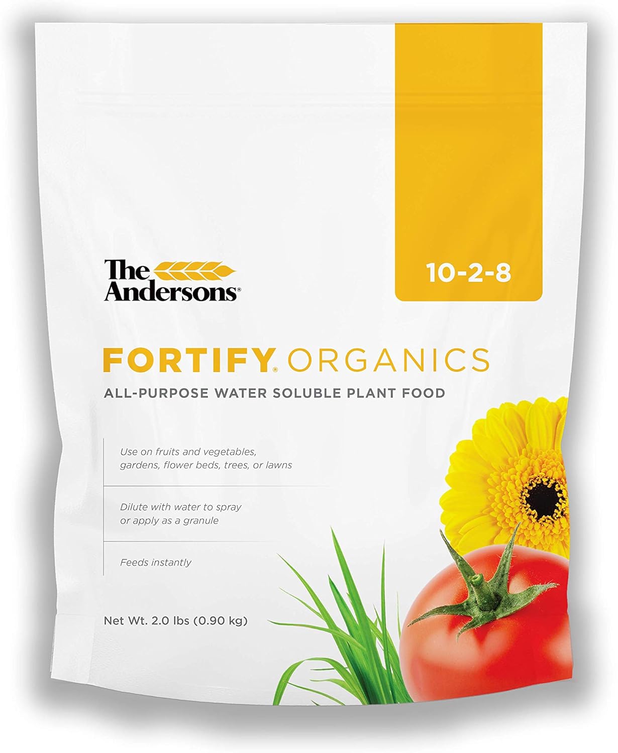 The Andersons Fortify Organics 10-2-8 All-Purpose Water Soluble Organic Plant Food - Covers up to 2,900 sq ft (2 lb)