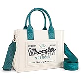 Montana West Wrangler Tote Bag for Women Retro Canvas Top Handle Purses and Handbags