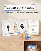 MOXTOYU Baby Hand and Footprint Kit 2 Clean-Touch Framed Photo Kit 6 Cards view 2