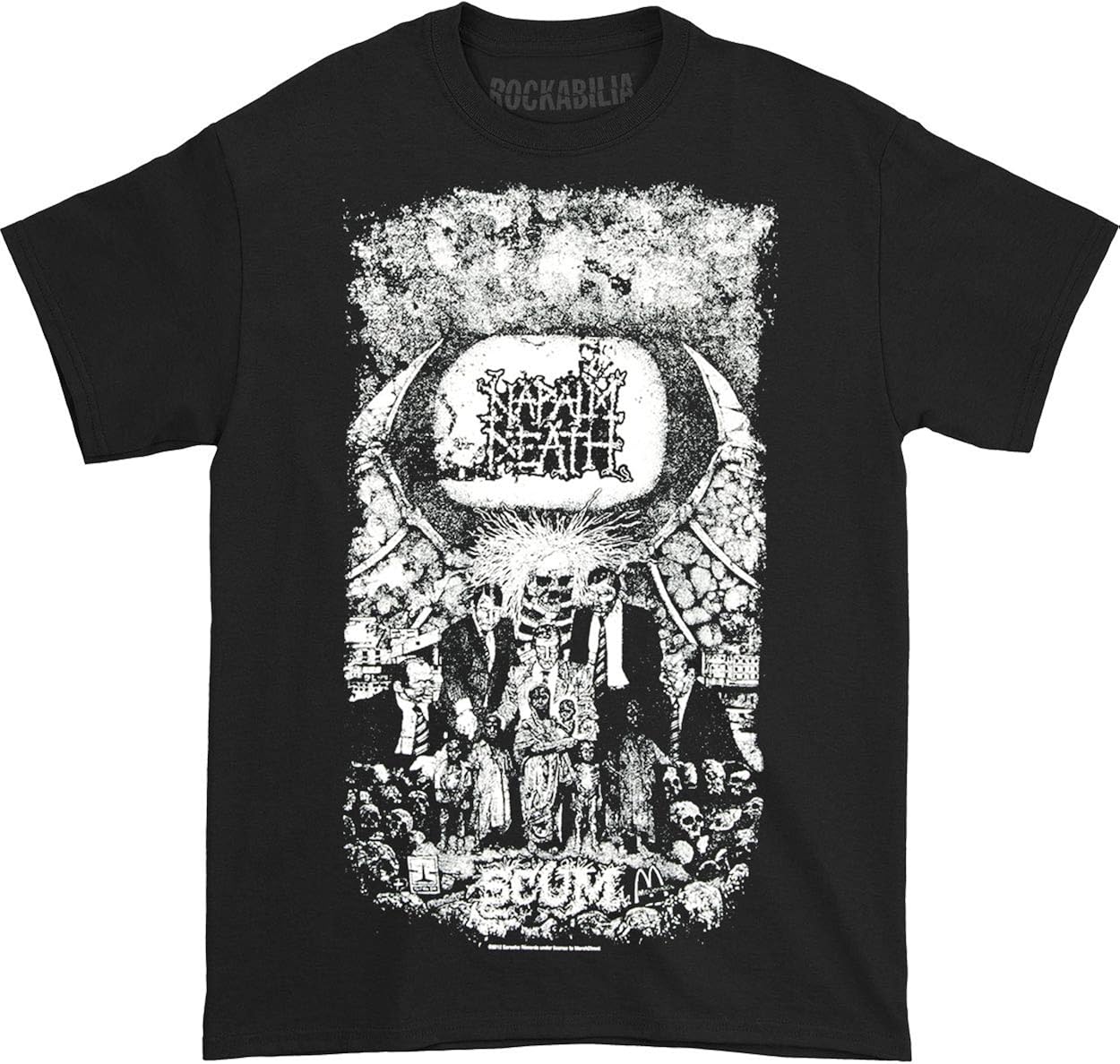 Amazon.com: Napalm Death Men's Scum Vintage T-Shirt Small Black: Clothing
