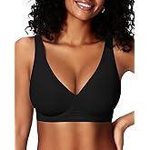 LCXQOO Womens Deep V Jelly Wireless Bras No Underwire Seamless Push Up Full Coverage Support Lift Plunge Tshirt Bralette