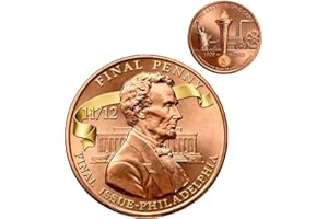 AALWAYS Lincoln Final Penny Collectible Coin, Historic “Last Year of The Cent” Keepsake, Commemorative Copper & Gold-Tone Souvenir, for History Buffs, Coins Collectors & Inspirational Keepsake (1pc)