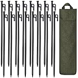 16 Pack Tent Stakes, 16in Tent Stakes Heavy Duty